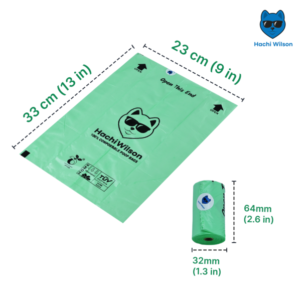 Hachi Wilson Compostable Poop Bags for Dogs – Zero Plastic & Eco-Friendly - Image 7