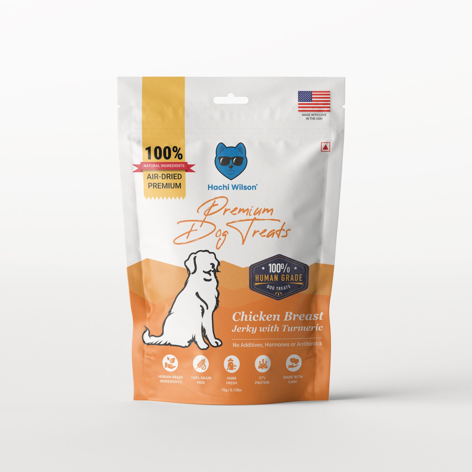 Premium Chicken Breast Jerky with Turmeric for Dogs