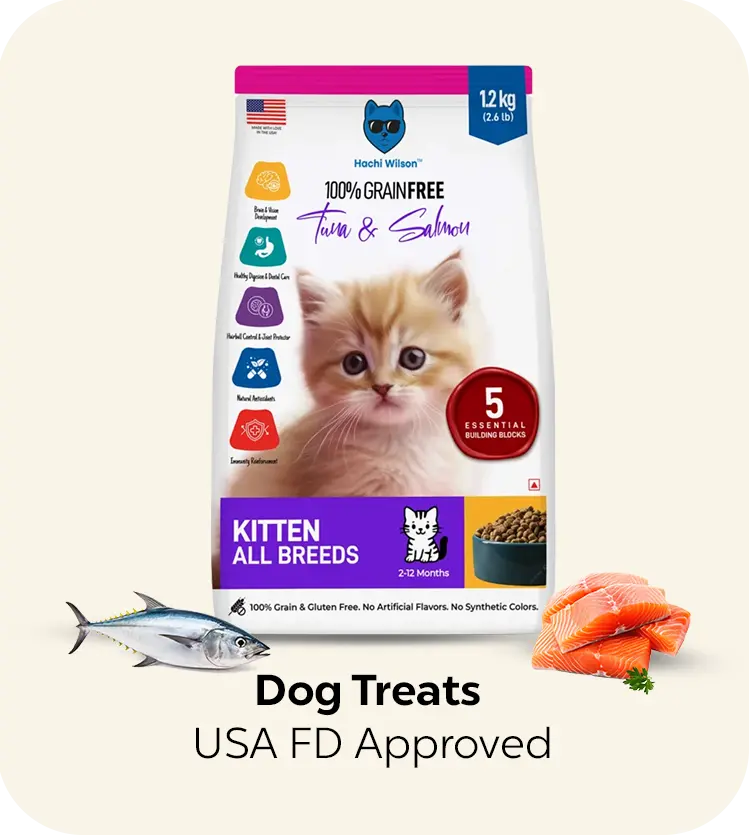 Tuna and Salmon Flavours Kitten Dry Food (USA Made) – Premium Nutrition by Hachi Wilson