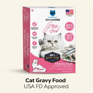 Premium Ocean fish Gravy Food for Cats – 100% Human-Grade, Grain-Free Cat Food