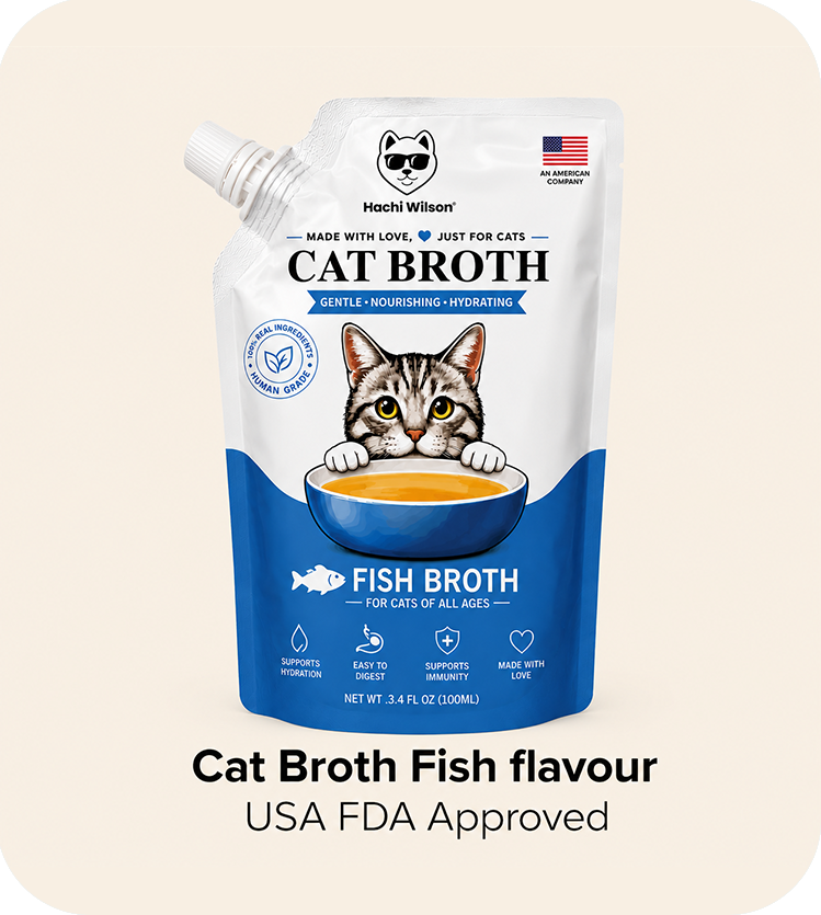 Hachi Wilson Premium Fish Bone Broth Meal Topper & Hydration Support (USA Made)
