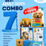 Adult Dog Combo (Dry Food + Gravy Food + Ready To Eat Food + Pet Wipes + Poop Bag + Shampoo +Treat)