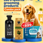 Dog Grooming Combo (4 in 1 Shampoo + Pet Wipes + Poop Bag)