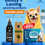 Dog Grooming Combo (Waterless Shampoo + Pet Wipes + Poop Bag)